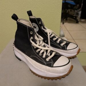Converse Black and White Platform High-Tops